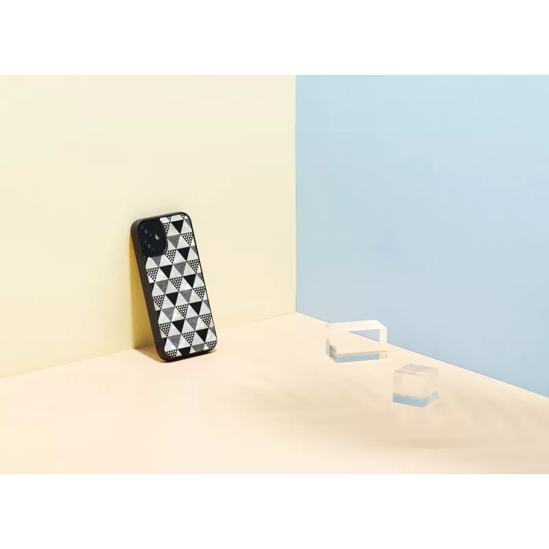 Θήκη προστασίας iKins για Apple iPhone 12 mini, δομή πυραμίδας, μαύρο