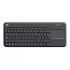 Logitech Wireless Touch Keyboard K400 Plus - Πληκτρολόγιο - με Touchpad - ασύρματο - 2.4 GHz - Βέλγιο - Μαύρο