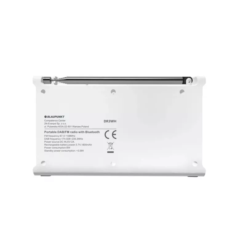 Blaupunkt DR3WH Φορητό ραδιόφωνο Λευκό