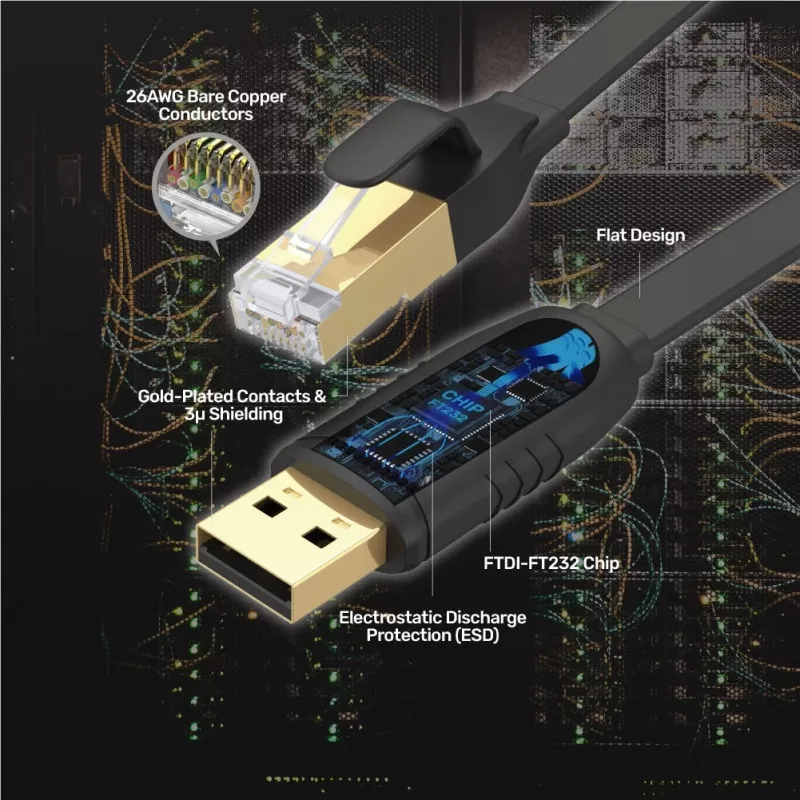 UNITEK Y-SP02001B Καλώδιο Δικτύου Μαύρο 18 m
