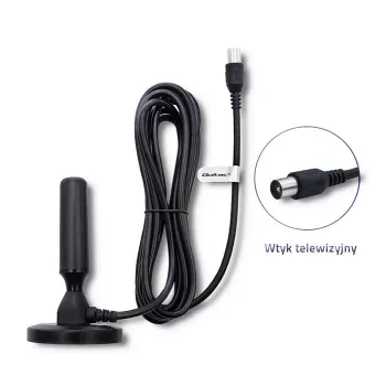 Εσωτερική κεραία TV QOLTEC 57016 DVB-T2 – συμπαγής σχεδιασμός για ψηφιακή επίγεια λήψη