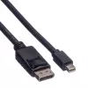 Καλώδιο DisplayPort Roline, DP ST - Mini DP ST, μαύρο, 1,5 m (11.04.5638)