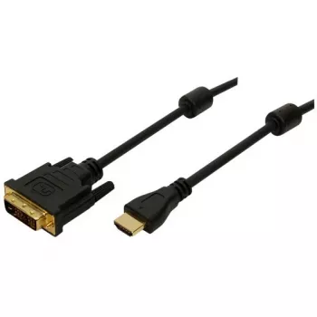 Logilink - Καλώδιο βίντεο - HDMI / DVI - 30 AWG - HDMI, 19 ακίδων (αρσενικό) - DVI-D (αρσενικό) - 2 m - Διπλή μόνωση - μαύρο (CH0004)