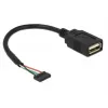 Καλώδιο USB DeLOCK 84831 USB 2.0 0,15 m μαύρο