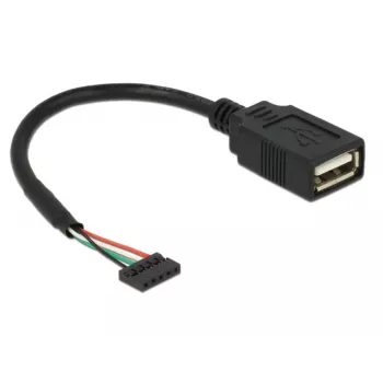 Καλώδιο USB DeLOCK 84831 USB 2.0 0,15 m μαύρο