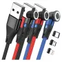 Καλώδιο USB RealPower MagneticCharge3 1m USB A μαύρο μπλε κόκκινο