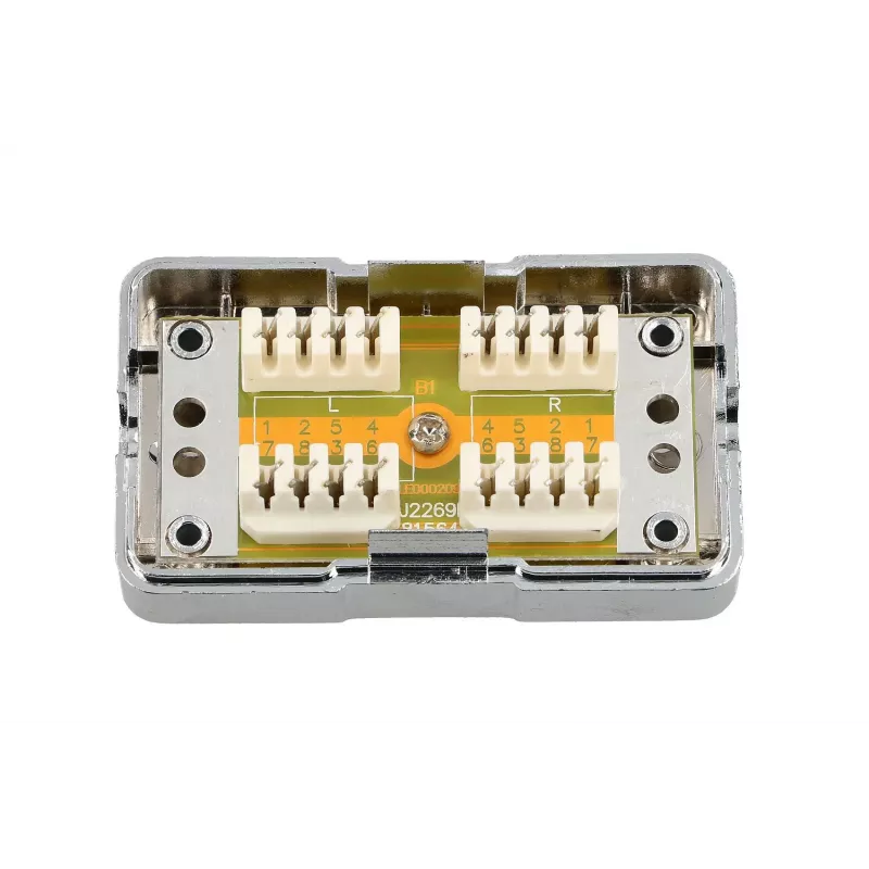 Πρίζα σύνδεσης Extralink CAT6 STP, Σύνδεσμος διέλευσης, Ασημί