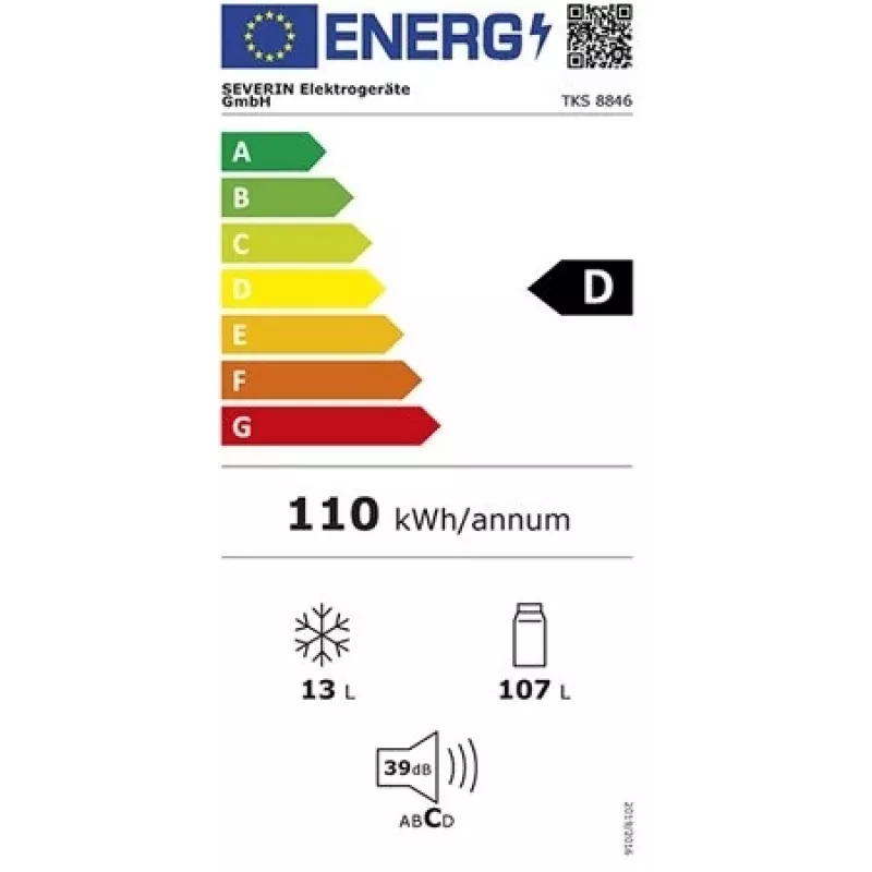 Severin TKS 8847 Ψυγείο-καταψύκτης ελεύθερο 120 L