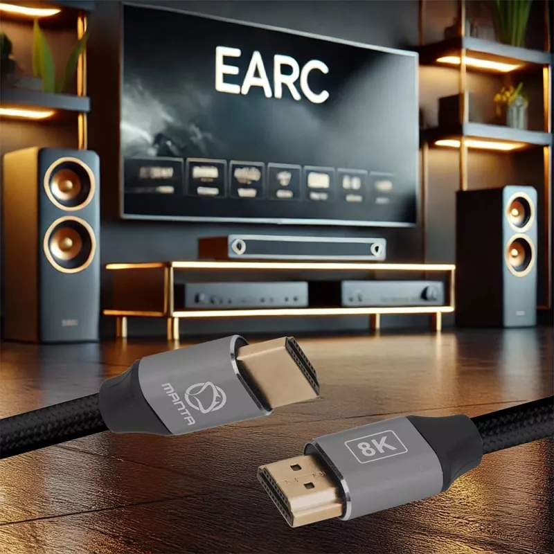 Καλώδιο HDMI MANTA HDMI-2MC 2 m, υποστηρίζει αναλύσεις έως 8K