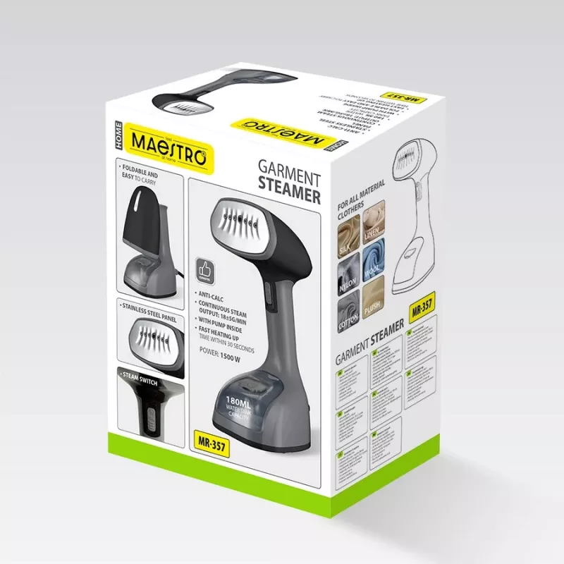 Ατμοσίδερο ρούχων Maestro MR-357 1500W — συσκευή ατμού χειρός