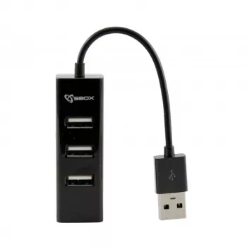 Sbox H-204 USB 4-Port-HUB μαύρο