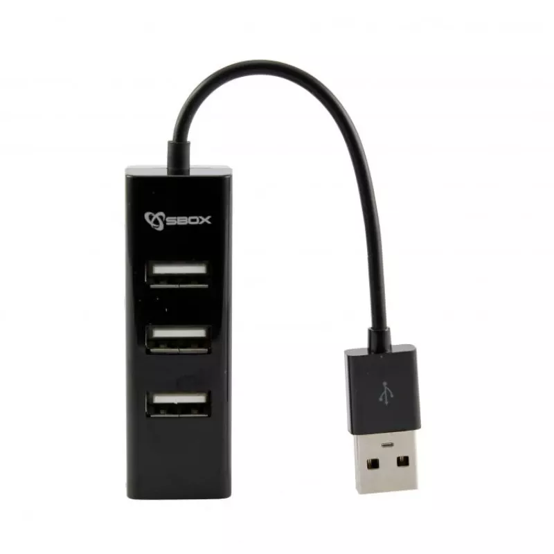 Sbox H-204 USB 4-Port-HUB μαύρο
