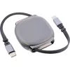 Καλώδιο USB-C InLine 35850, 100W Power Delivery, 0,80 m, μαύρο/γκρι