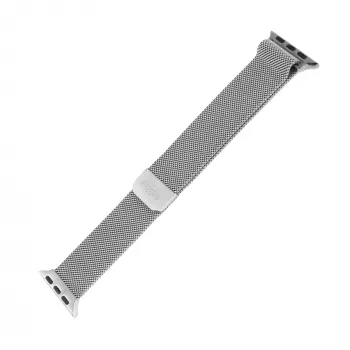 Mesh λουράκι FIXED για Apple Watch 38/40/41 mm — FIXMEST-436-SL Ασημί, Milanese ανοξείδωτο ατσάλι, ρυθμιζόμενο
