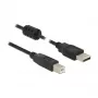 Καλώδιο USB DeLOCK 84896 USB 2.0 1,5 m USB A USB B μαύρο