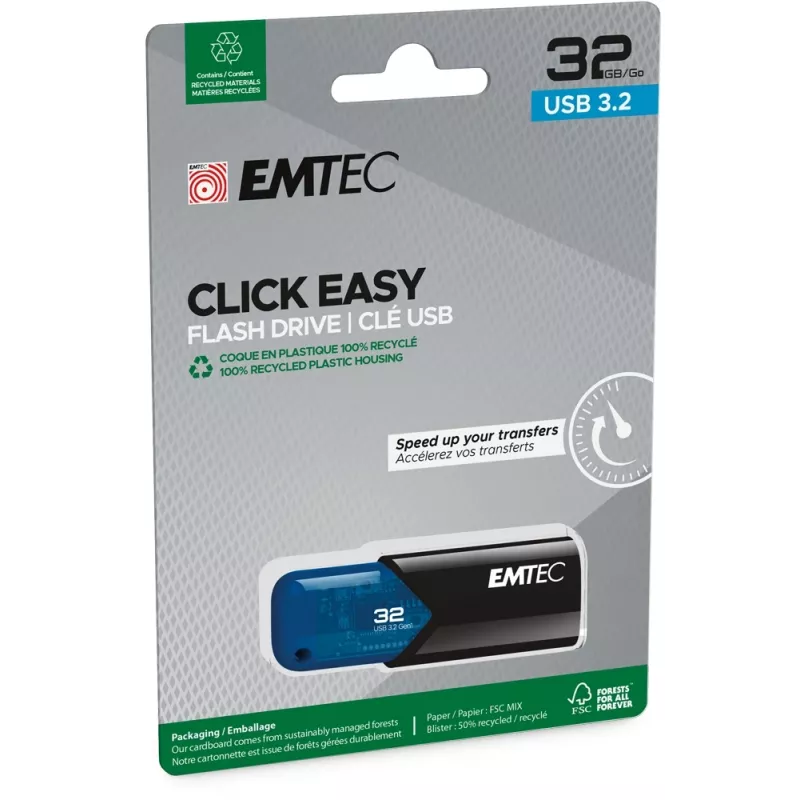 USB stick Emtec 32GB USB Type-A 3.2 Gen 2 B110 Click Easy
