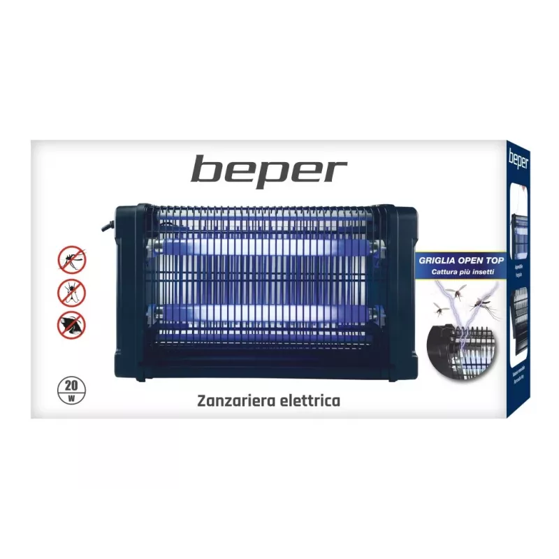 Beper P206ZAN020 ηλεκτρικό εντομοκτόνο, 20 W, 2x 10 W UV-A, ABS/μέταλλο