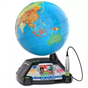 Διαδραστική υδρόγειος βίντεο VTech 80-605404 — εκπαιδευτική ομιλούσα υδρόγειος με ήχο και διαδραστικό περιεχόμενο