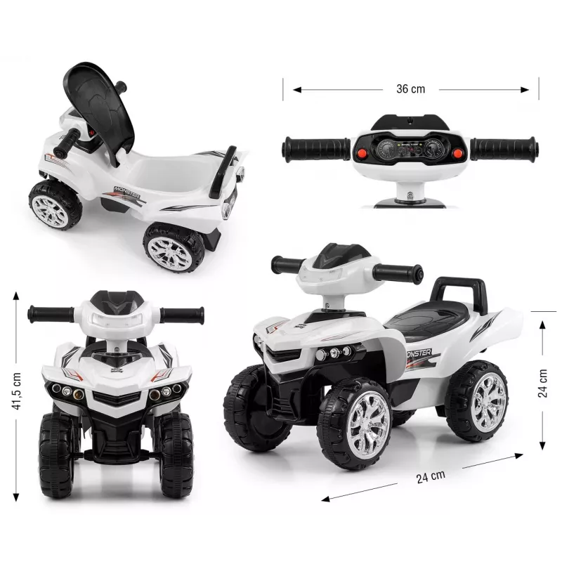 Όχημα με ώθηση milly mally Vehicle Monster λευκό — Μοντέλο 5694