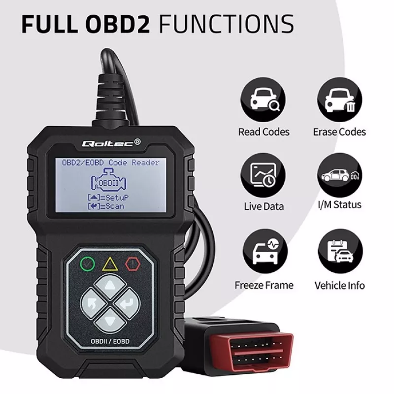 Διαγνωστικός ελεγκτής OBDII QOLTEC ProLine (Μοντέλο 50684)