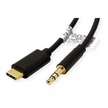 ROLINE προσαρμογέας USB-C σε βύσμα jack - USB-C αρσενικό αναστρέψιμο σε στερεοφωνικό mini jack αρσενικό