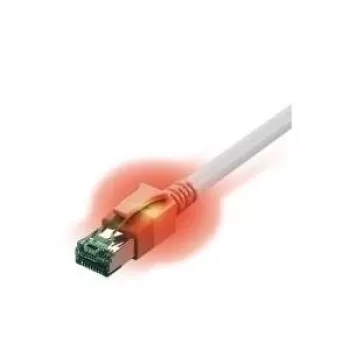 Easylan CS1OWADAD0020 Καλώδιο δικτύου RJ45, Patch καλώδιο CAT 6a S/FTP 2 m λευκό με LED 1 τεμ.