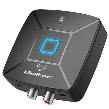 QOLTEC Ασύρματος Πομποδέκτης HiFi Ήχου Μοντέλο 56981 — Γέφυρα Ήχου Bluetooth/Line-In