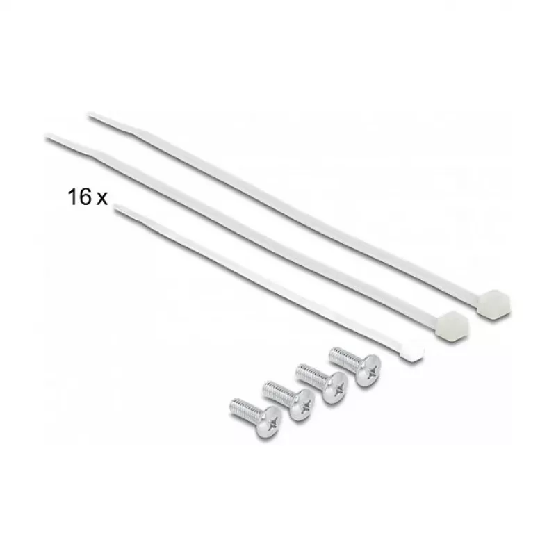 DeLOCK 19 ιντσών patch panel 16 port Cat.6A 1HE γκρι μεταλλικό rack