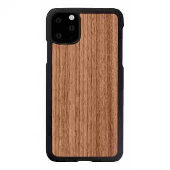 Θήκη smartphone man and wood για iPhone 11 Pro Max — μαύρο καρύδι, ξύλινη πλάτη, προστατευτικό πλαίσιο