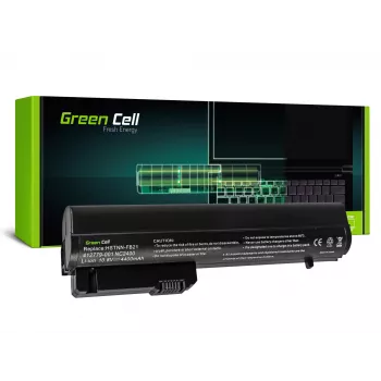 Green Cell - Μπαταρία φορητού υπολογιστή (αντίστοιχη: HP RW556AA, HP HSTNN-C48C) - Ιόντων λιθίου - 6 κυψέλες - 4400 mAh - Μαύρο - για HP 2510p, Business Notebook nc2400, EliteBook 2530p,