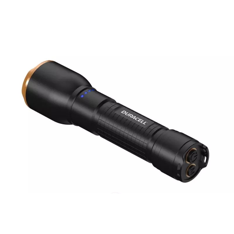 Φακός Duracell DF2500R — μαύρος, επαναφορτιζόμενος φακός χειρός