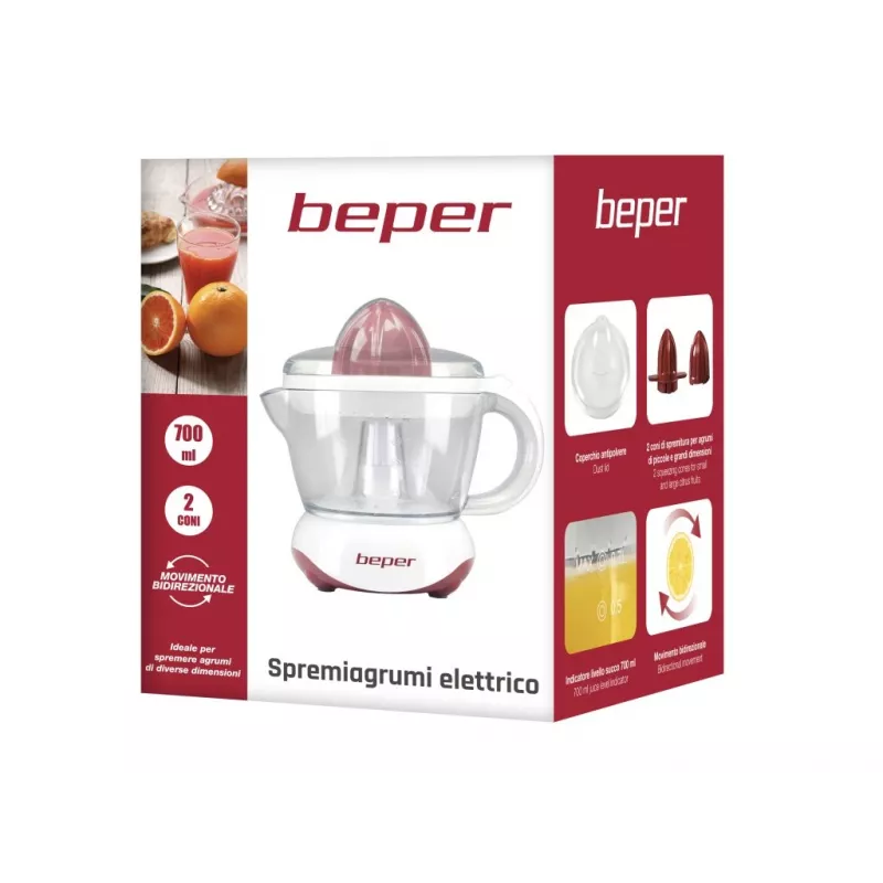 Beper BP.101H ηλεκτρικός αποχυμωτής εσπεριδοειδών, 25 W, λευκός/κόκκινος