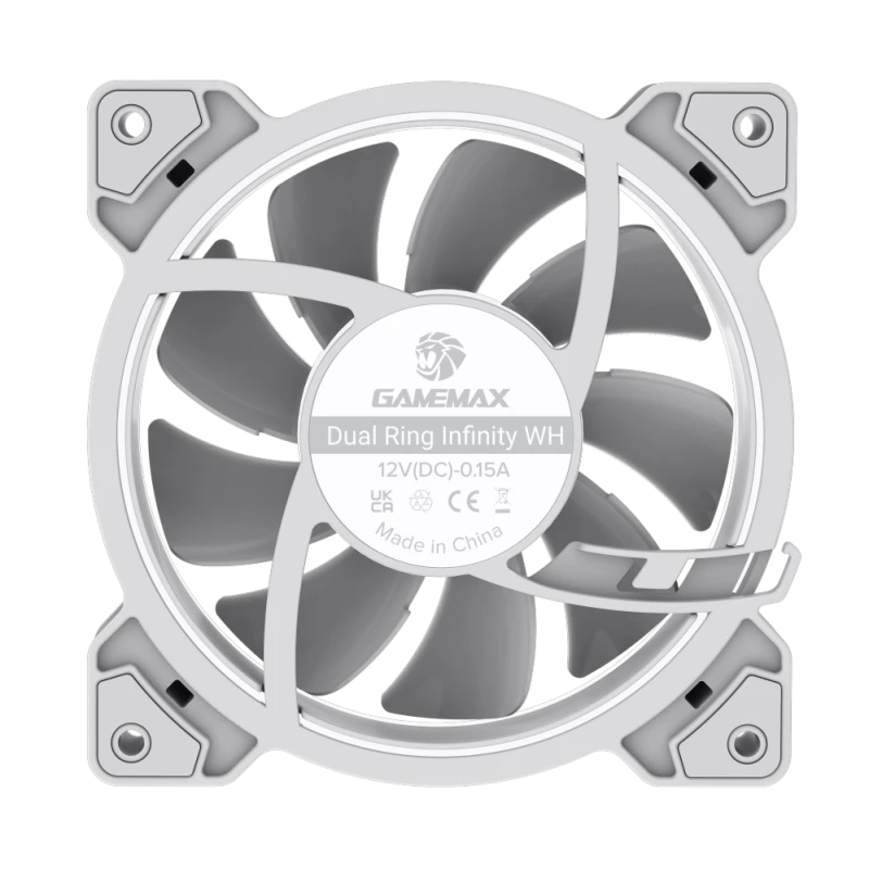 Gamemax | Ανεμιστήρας κουτιού | DUAL RING INFINITY | Λευκό