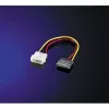 Καλώδιο τροφοδοσίας ROLINE 4-Pin HDD σε SATA 0,15 m