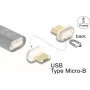 Αντάπτορας καλωδίου DeLOCK 66575 μαγνητικός USB Micro-B χρυσό λευκό