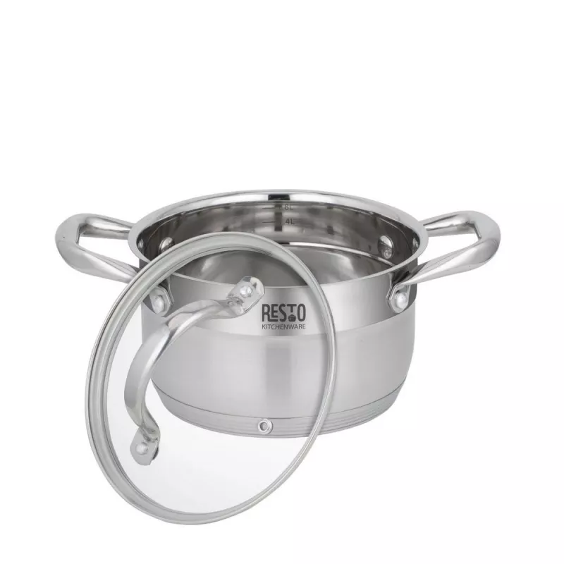 Στρογγυλή κατσαρόλα ανοξείδωτου χάλυβα Resto Kitchenware Libra 1,9 L
