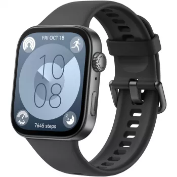 Huawei WATCH Fit 3 4,62 cm (1,82 ίντσες) AMOLED 43,2 mm ψηφιακό 408 x 480 pixel οθόνη αφής μαύρο Wi-Fi GPS (δορυφορικό)