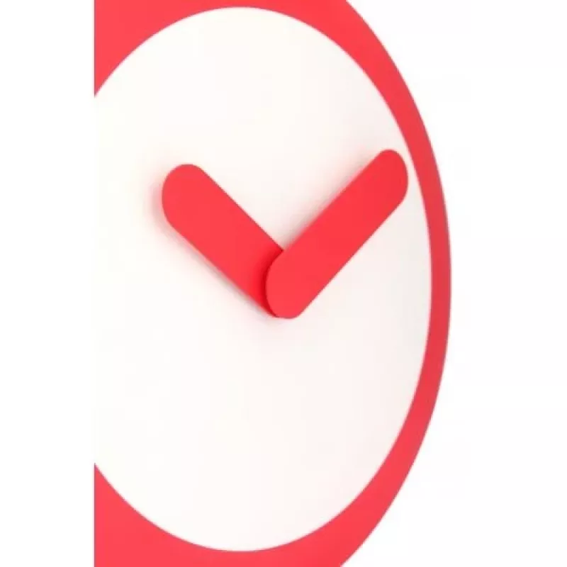 NeXtime ρολόι 2615ro Focus, Ø25 cm, Επιτοίχιο ρολόι, Λευκό/Κόκκινο