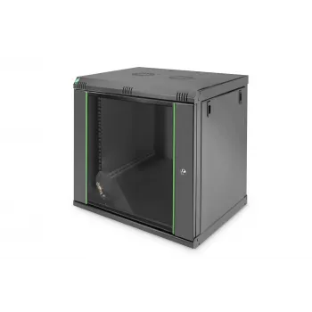 DIGITUS Dynamic Basic DN-19 16-U-EC-SW - ερμάριο - ερμάριο δικτύου - κατάλληλο για επιτοίχια τοποθέτηση - μαύρο, RAL 9005 - 12U - 48.3 cm (19)