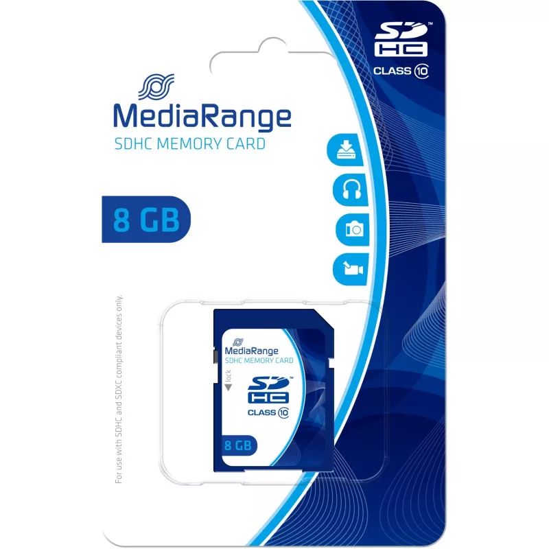 Κάρτα μνήμης MediaRange 8 GB SDHC Class 10 MR962