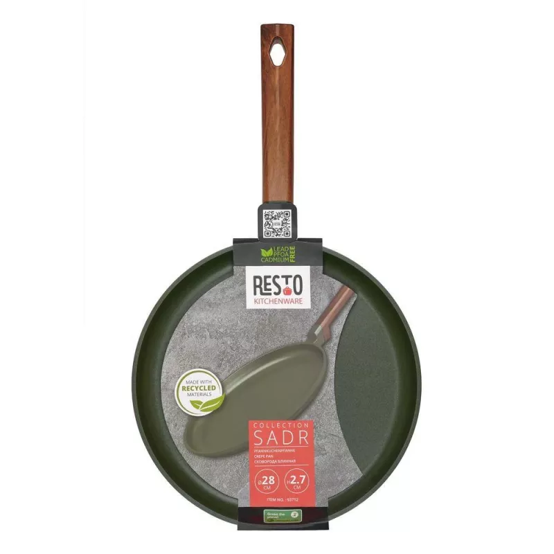 Επίπεδο τηγάνι Crêpe RESTO 93712 — 28 cm διάμετρος, 2,7 cm ύψος