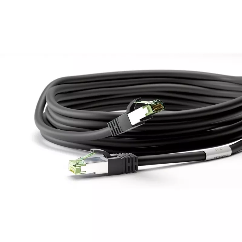 Goobay CAT 8.1 Patch cable, S/FTP (PiMF), Μαύρο, 2 m - LSZH χωρίς αλογόνα, Χαλκός AWG 24 (66722)