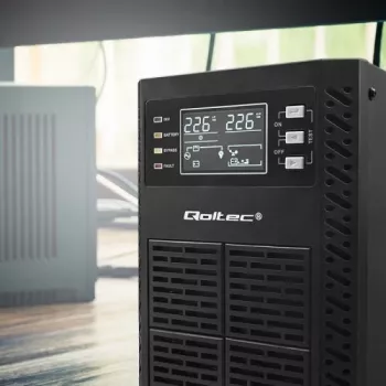Qoltec 52281 UPS (αδιάλειπτη παροχή ισχύος) διπλής μετατροπής (Online) 2 kVA 2000 W 3 έξοδοι AC