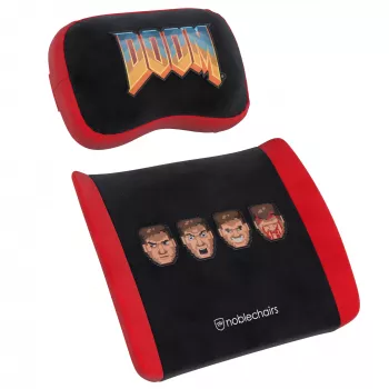 Σετ Μαξιλαριών Memory Foam noblechairs DOOM Retro Edition — εργονομικά μαξιλάρια για καρέκλες gaming και γραφείου