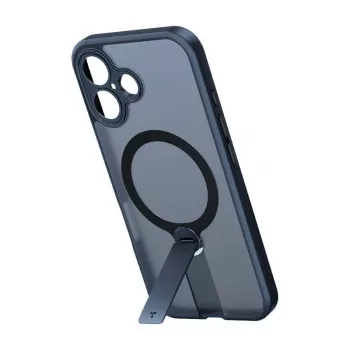 Προστατευτική θήκη Torras Pstand Spin για iPhone 16 Plus – Μαύρη, αναδιπλούμενη βάση, λεπτή προστασία