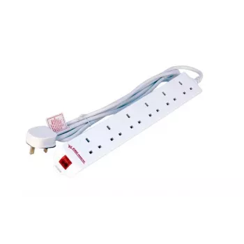 Πολύπριζο Microconnect MC-UKSURGESTRIP6-2M 6 υποδοχές AC 2m εσωτερικού χώρου λευκό