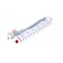 Πολύπριζο Microconnect MC-UKSURGESTRIP6-2M 6 υποδοχές AC 2m εσωτερικού χώρου λευκό