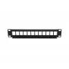Patchpanel Extralink 12-Port UTP 10 ίντσες Μεταλλικό κουτί, μαύρο