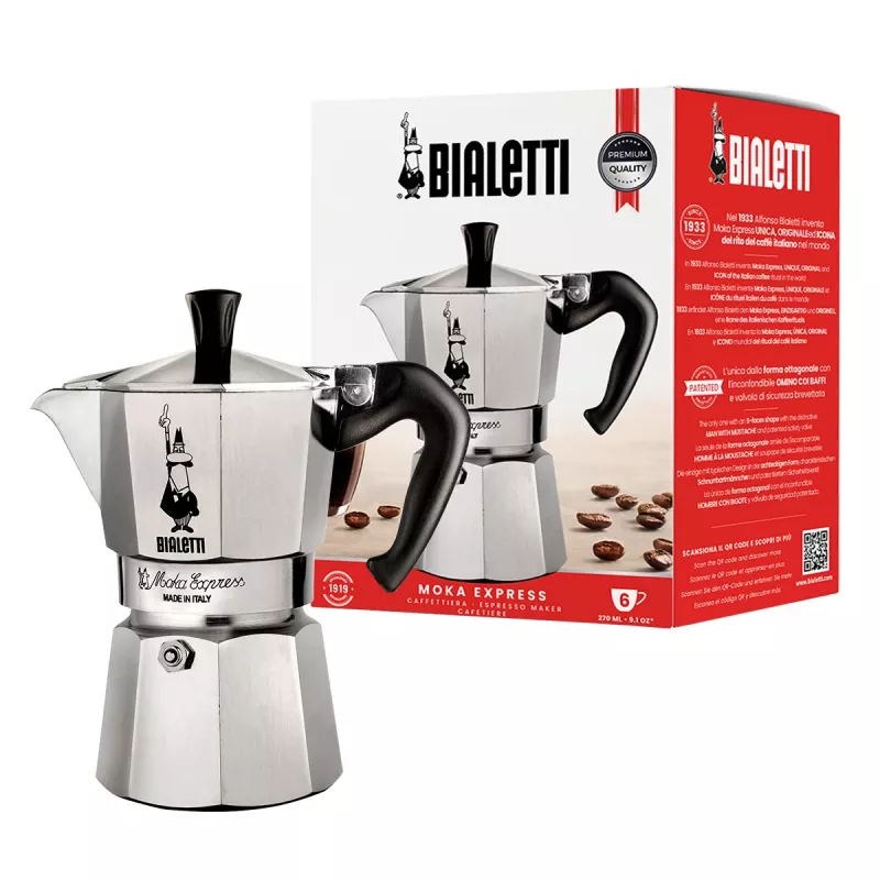 Bialetti Moka Express καφετιέρα Moka 0,3 L αλουμίνιο, μαύρο
