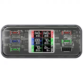 Σταθμός φόρτισης 360W 5xUSB-C + 1xUSB-A GaN